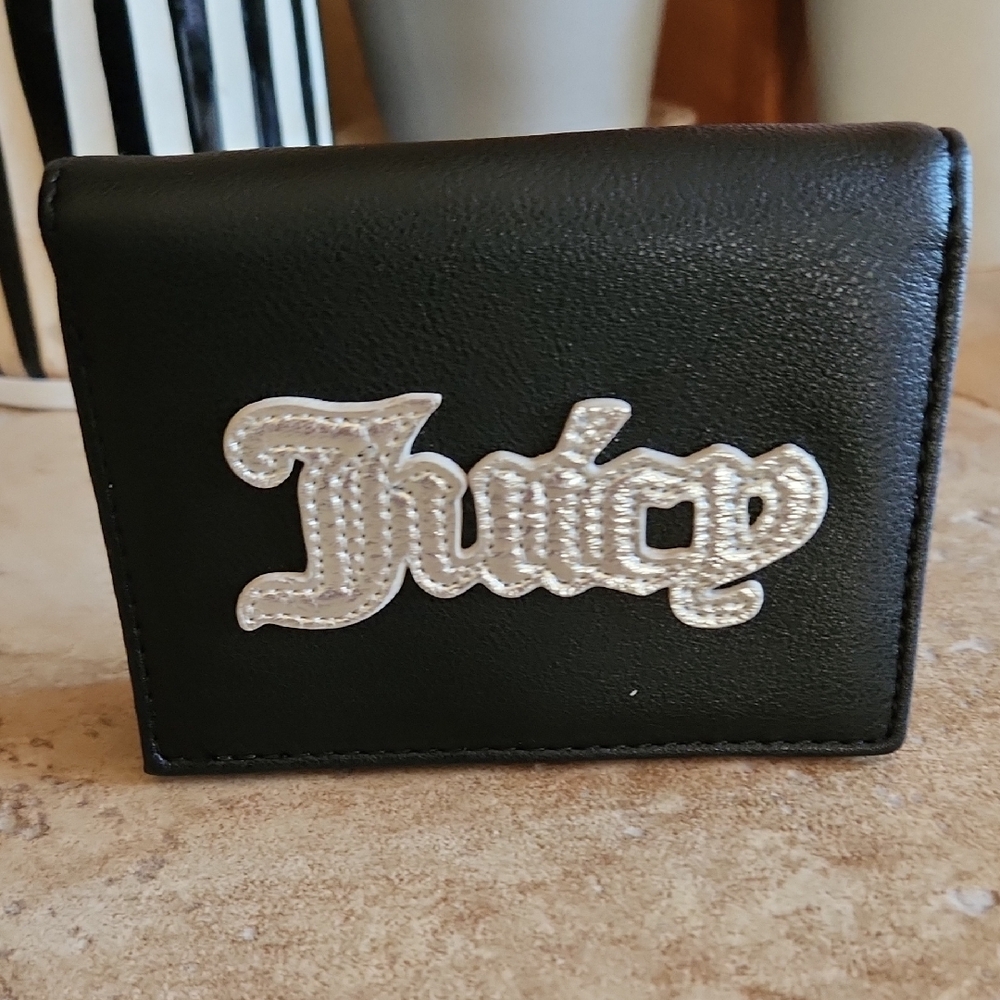 Juicy Couture Black Wallet with Silver Logo